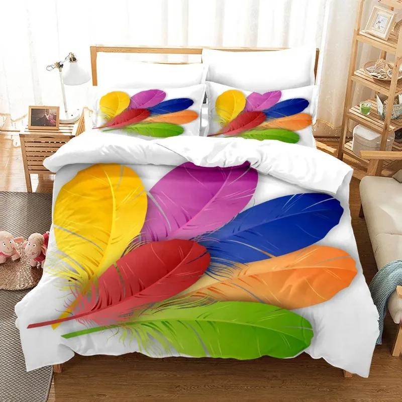 Новые комплекты пододеяльников Feather Soft для взрослых Западный комплект постельного белья Высококачественный Премиум Египетский Хлопок House De Couete Постельное белье 2/3 шт.