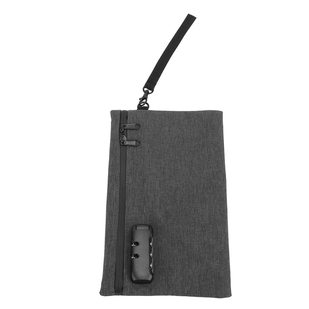 Activated Carbon Smell Proof Bag with Combination Lock Gray Smell Isolation Storage Pouch for Home