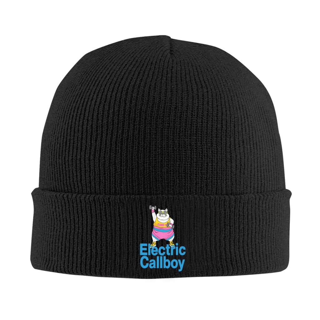 Electric Callboy Band Knit Hat Beanie Hats Kpop Thermal Elastic Unisex Adult Bonnet Hats Winter Printed Casual Caps Present