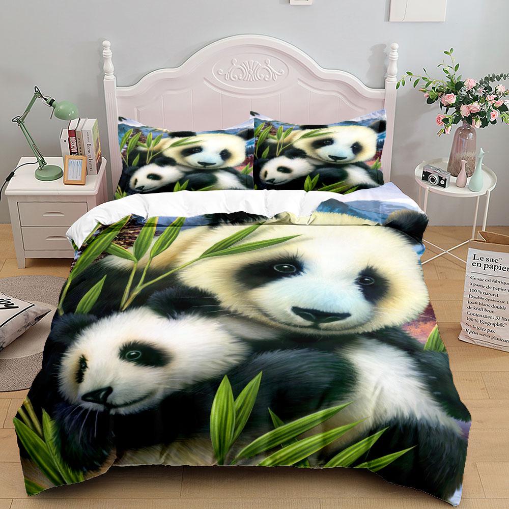 Комплект постельного белья Ink Splash Giant Panda King Queen Double Full Twin Single Size