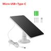 20 Вт 5 В Micro USB+Type-C DC3.5x1.35 Настенный кронштейн Солнечная панель с зарядным кабелем 9,8 фута для камер Ring Stick Up&Spotlight