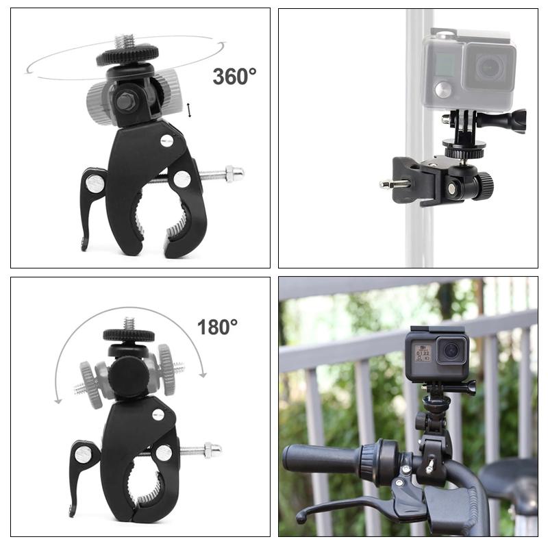 Крепление на руль мотоцикла Держатель для велосипеда для GoPro Hero 13 12 11 10 9 8 Insta360 AKASO SJCAM DJI Osmo Action Аксессуары для экшн-камер