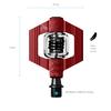 Легкие контактные педали Crankbrothers Candy 2, красные
