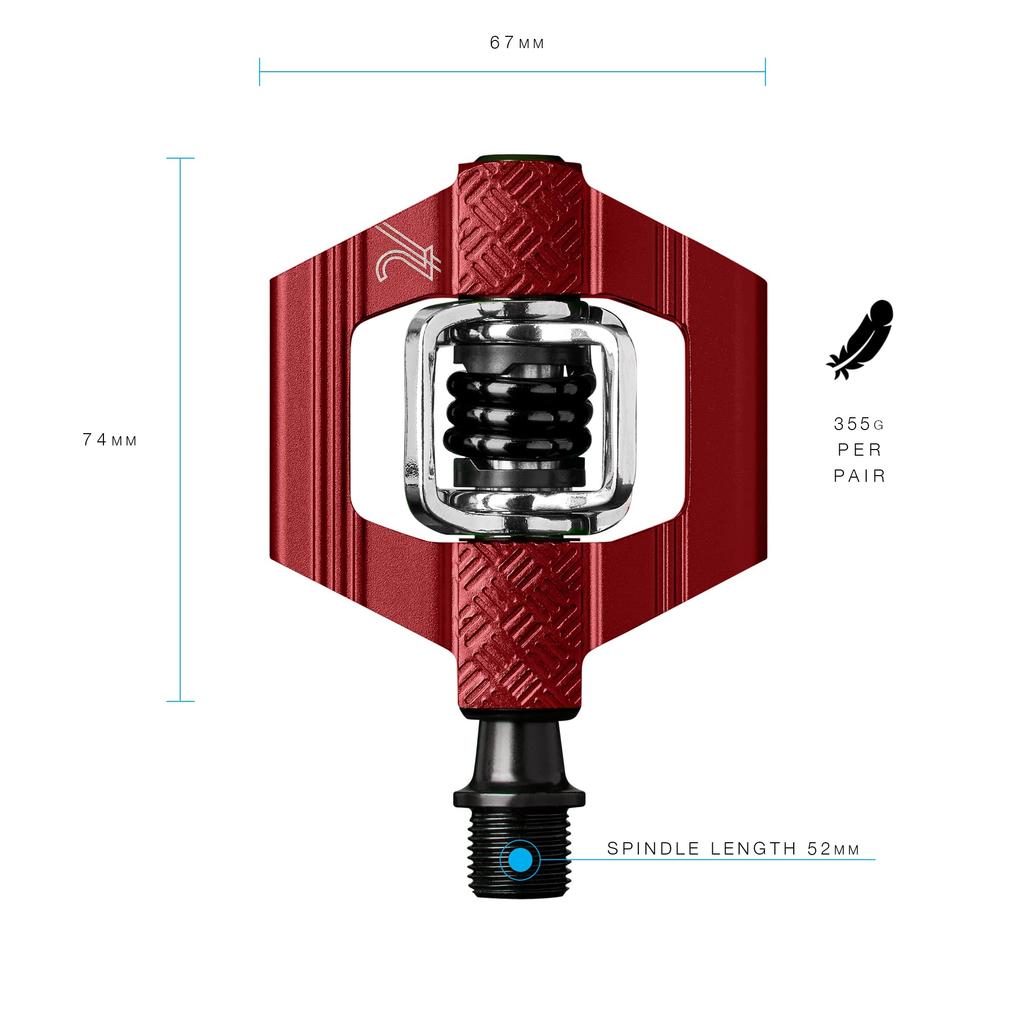 Легкие контактные педали Crankbrothers Candy 2, красные
