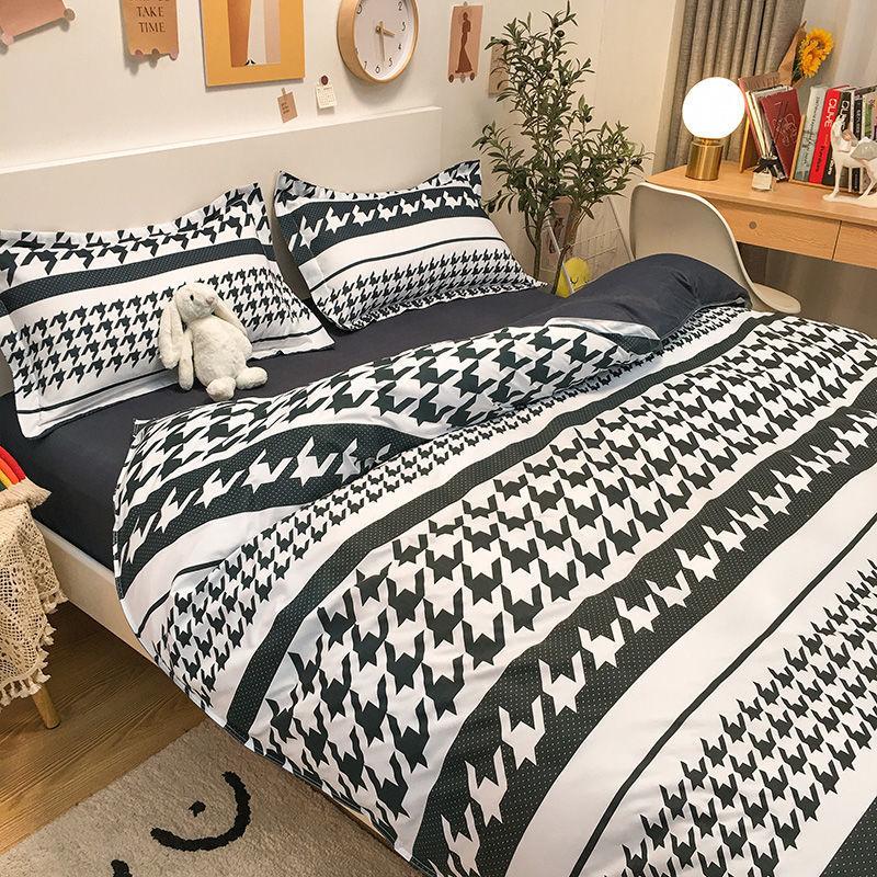 Прекрасная кровать, вымытый хлопок, комплект одеял с сердечками для девочек, комплект принцессы ветра, четыре предмета