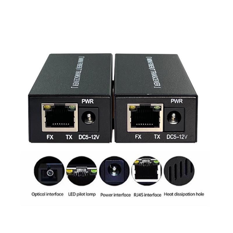 Мини-трансивер-конвертер оптический гигабитный одномодовый одноволоконный, 1 волокно 1 электрический SC