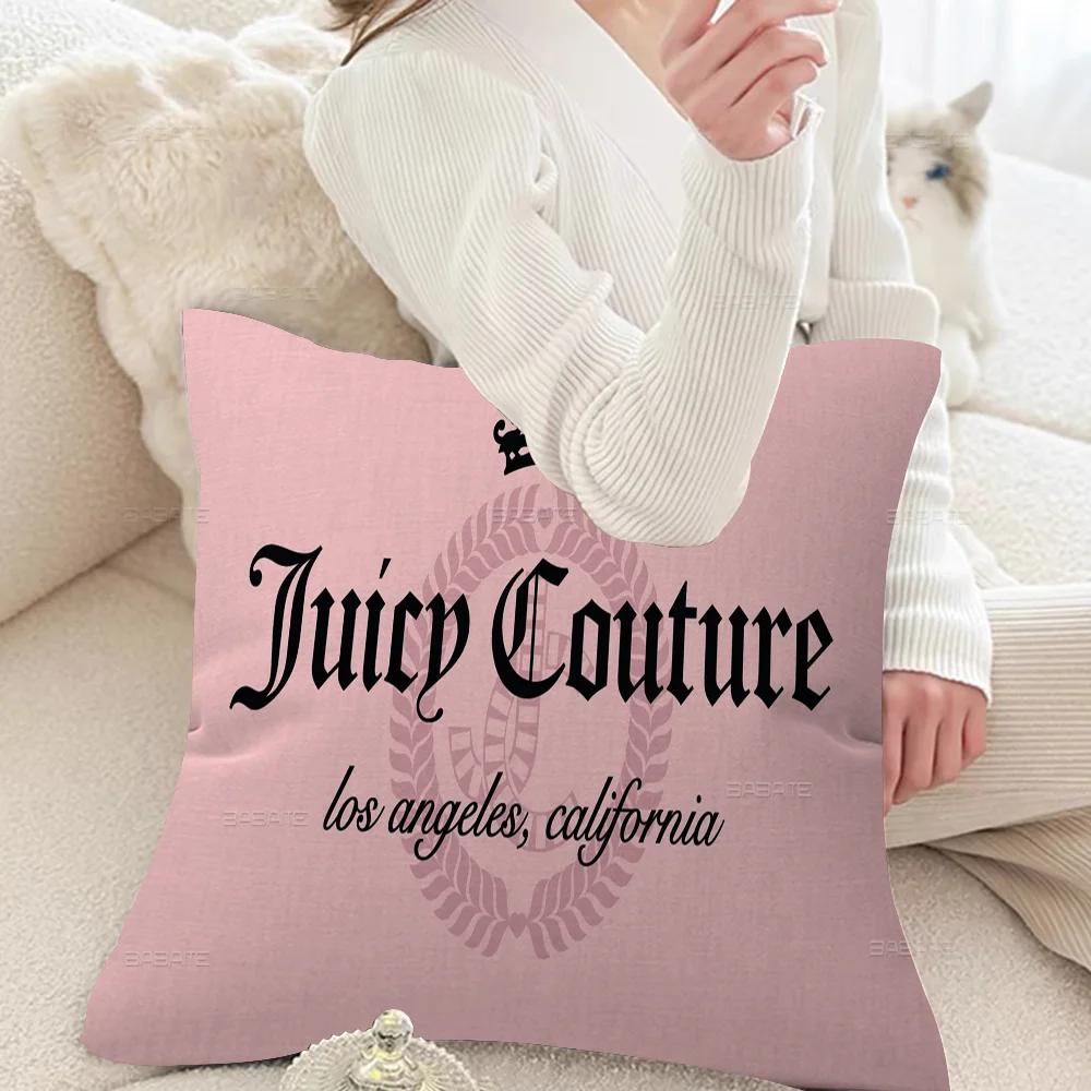 Модные наволочки J-juicy-couture, мультяшные, декоративные для дивана, для дома, с двусторонней печатью, из короткого плюша, милые наволочки