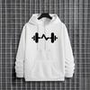 Men's Dumbbell Print Sweatshirt Urban Streetwear Fashion Hip Hop Hoodies Male Outdoor Gym Daily Casual Sporty Fitness Pullover
