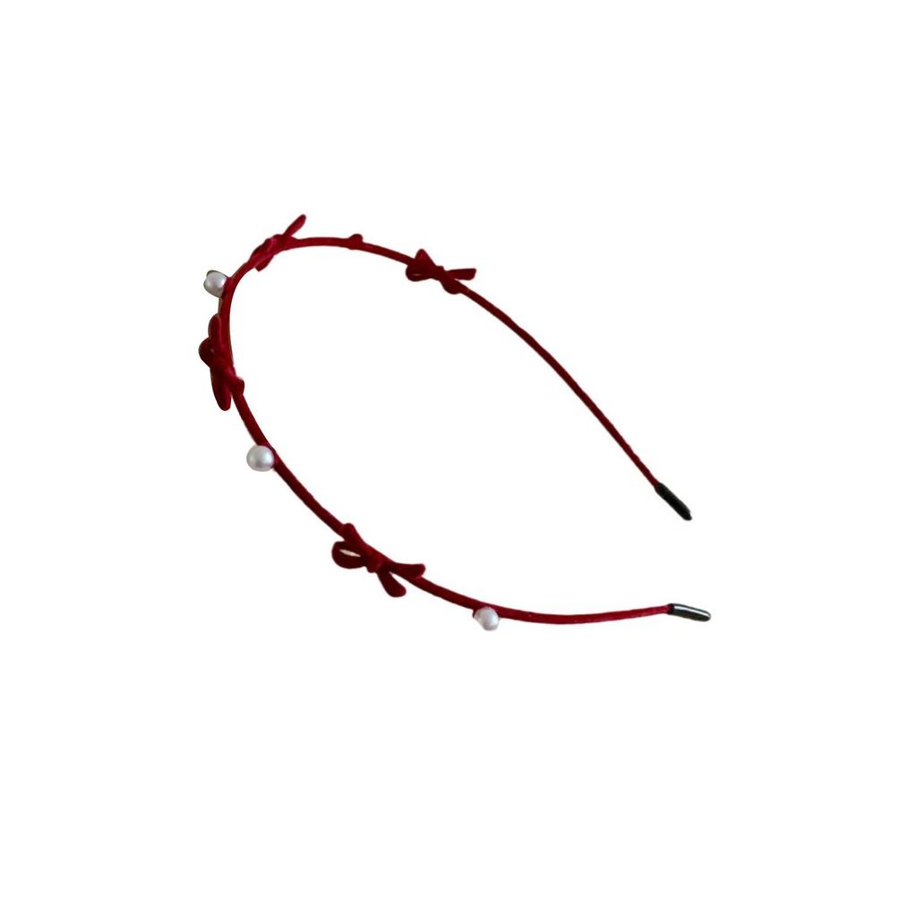 Повязка на голову Runaway Princess Pearl Bow Flocked - Женская осенне-зимняя мода