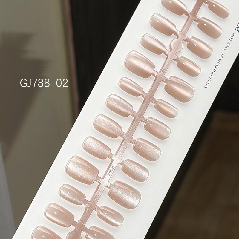 30 шт./лот короткие накладные ногти Aurora кошачий глаз чисто балерина украшения носимые накладные ногти полное покрытие типсы искусство