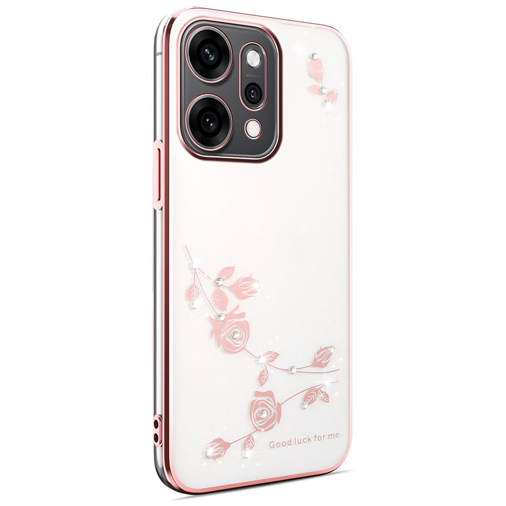 KADEM For Oppo Reno14 Pro 5G (Global) Case Flower Rhinestone Decor TPU Phone Cover