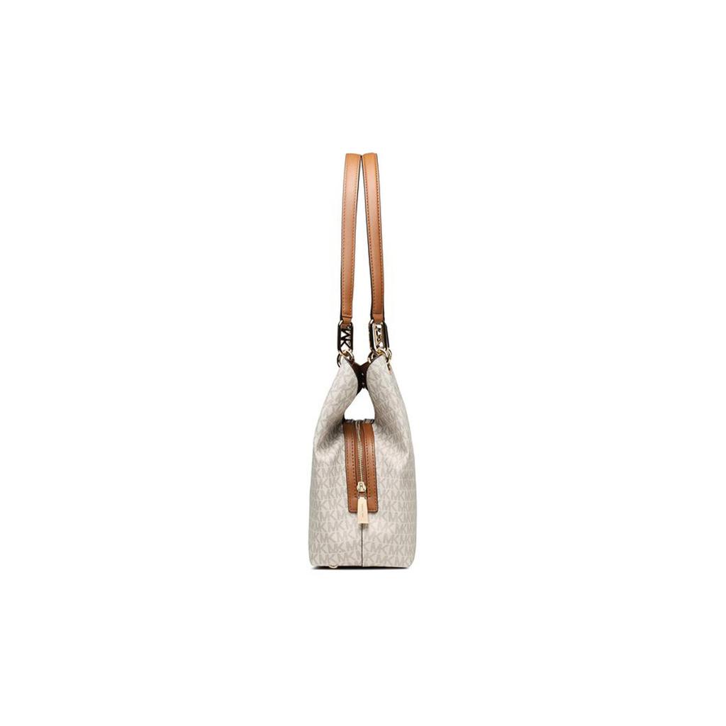 MICHAEL KORS Kensington Leather One Shoulder Handbag Women's Ecru/Oak 30F3G8KT7B-149