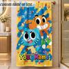 Beach TowelAmazing World of Gumball Custom Name Text Personalized Soft Towel for Beach Pool Indoor Home Decor Gift