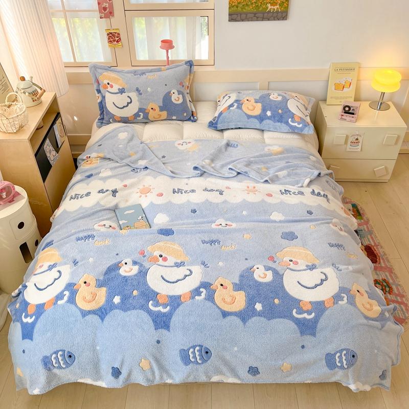 Мультяшное розовое клубничное фланелевое одеяло для детей и девочек, мягкое теплое легкое покрывало для дивана-кровати, путешествий, кемпинга, подарков