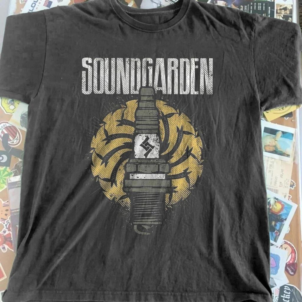 Горячая Распродажа НОВЫЙ Soundgarden Винтажный Стиль Унисекс Черная Хлопковая Футболка Мужчины Женщины Streetwear Харадзюку Мода Лето Новая Футболка Свободный Повседневный Оверсайз Топ