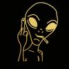 HungMieh Car Stickers Funny Alien Personality Ufo Decals Laser Vinyl Sticker Car 3D Car Styling Decoration 10.3X15cm