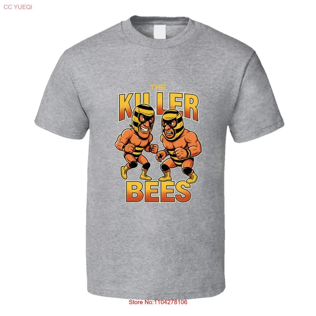 The Killer Bees Retro Wrestling Legend Caricature T Shirt Vintage Streetwear Designer Clothes Slightly Breathable