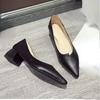 2024 Новые женские туфли с острым носком на среднем каблуке, туфли с неглубоким носком, модные женские туфли на высоком каблуке