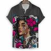 Modern Girls Pattern Print Men's Shirts Hawaii Short Sleeve Top Fashion Streetwear Casual Outdoor Men's and Women's Clothing Blouse