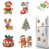 6Pcs Acrylic Christmas Elements Fridge Stickers Diamond Art Magnets Decals Diamond Painting Fridge Magnet for Car Mailbox Decor