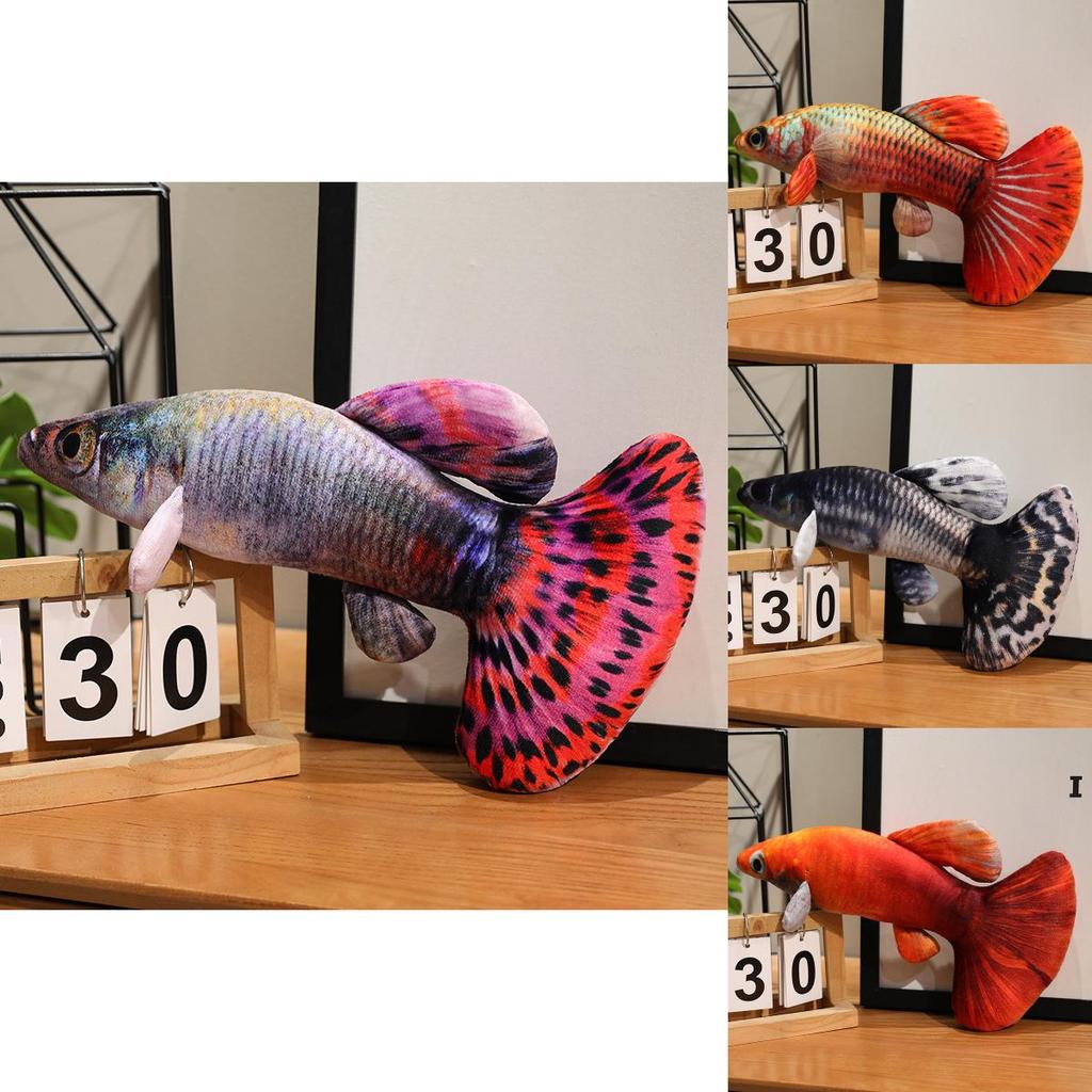 Имитация цветного карпа гуппи, мягкая игрушка для коллекционеров и детей
