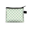 Canvas Coin Purse Floral Plaid Print Zipper Pouch Small Wallet Children Female Key Card Holder Mini Money Bag