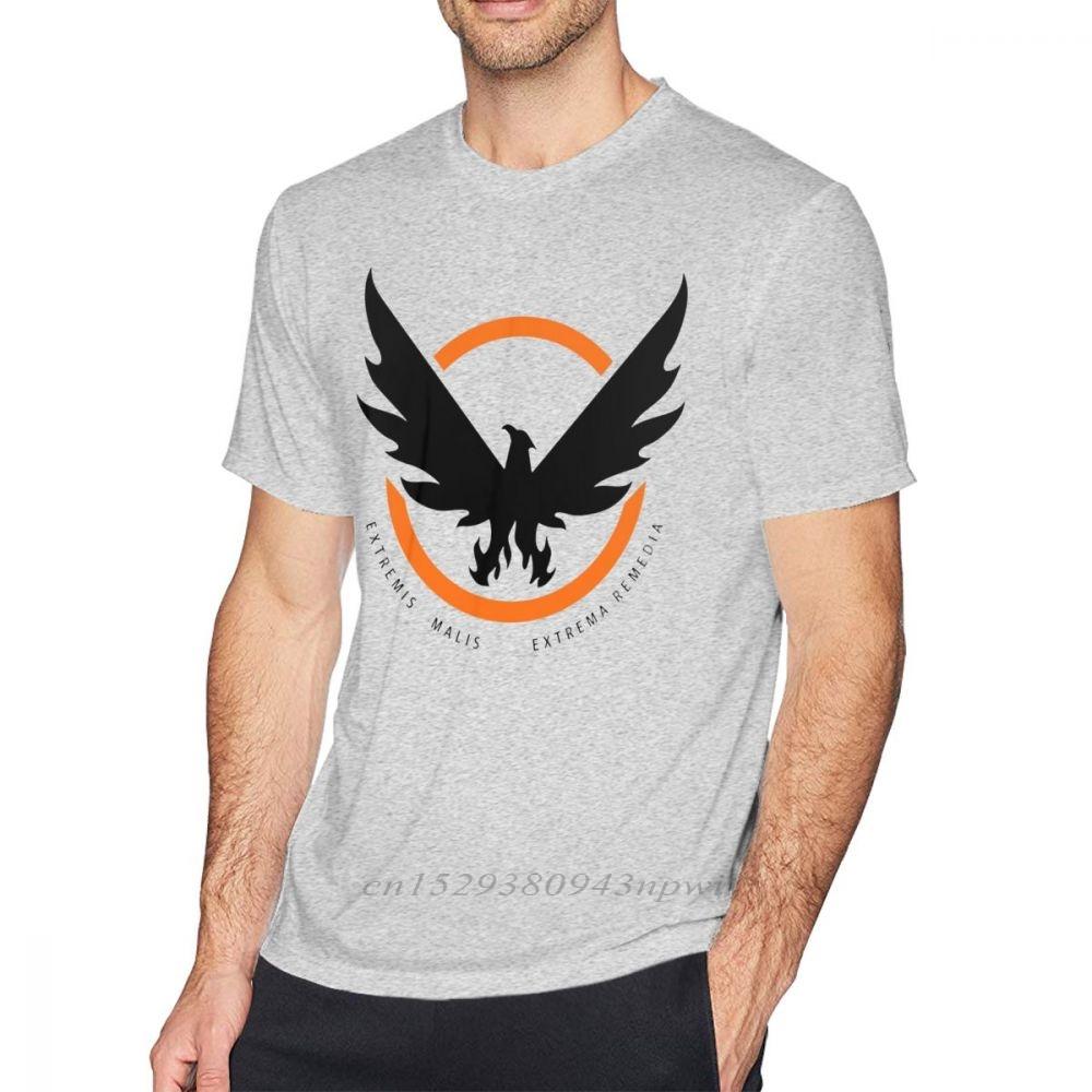 Футболка Tom Clancy S The Division Футболка The Division 2 Логотип SHD Футболка с коротким рукавом Милая футболка Базовая футболка 100% хлопок