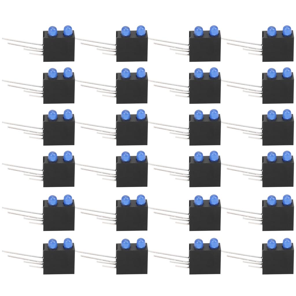 100Pcs 3mm Light Holder Dual Hole LED Diode Lamp with Base Industrial Indicator Accessories