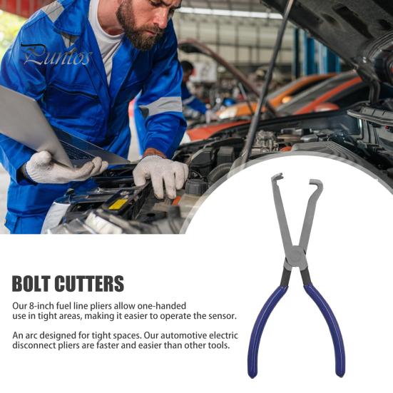 Electrical Disconnect Pliers with Ergonomic Handle Curved Shape Fuel Line Pliers Automotive Electrical Plug-Connector Disconnect Repair Tools