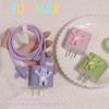 Cute Cable Protector Cord Wire Cartoon Protection Charger Protector Cover Soft Siliconer Charging Cable Protection Case for iPhone 18/20w