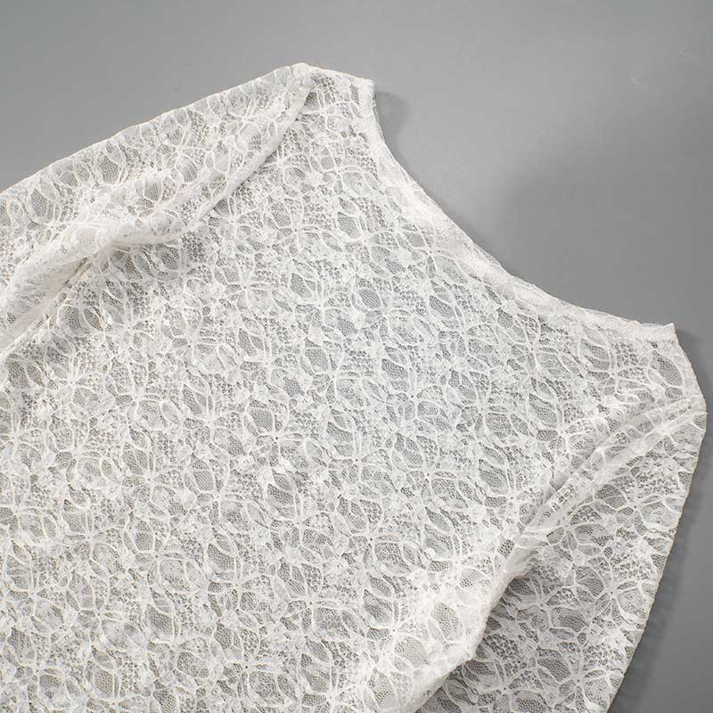 Весна и лето 2025 Женский новый однотонный кружевной топ с косым подолом, сексуальная футболка с длинным рукавом, модные кружевные топы в стиле Spice Girl