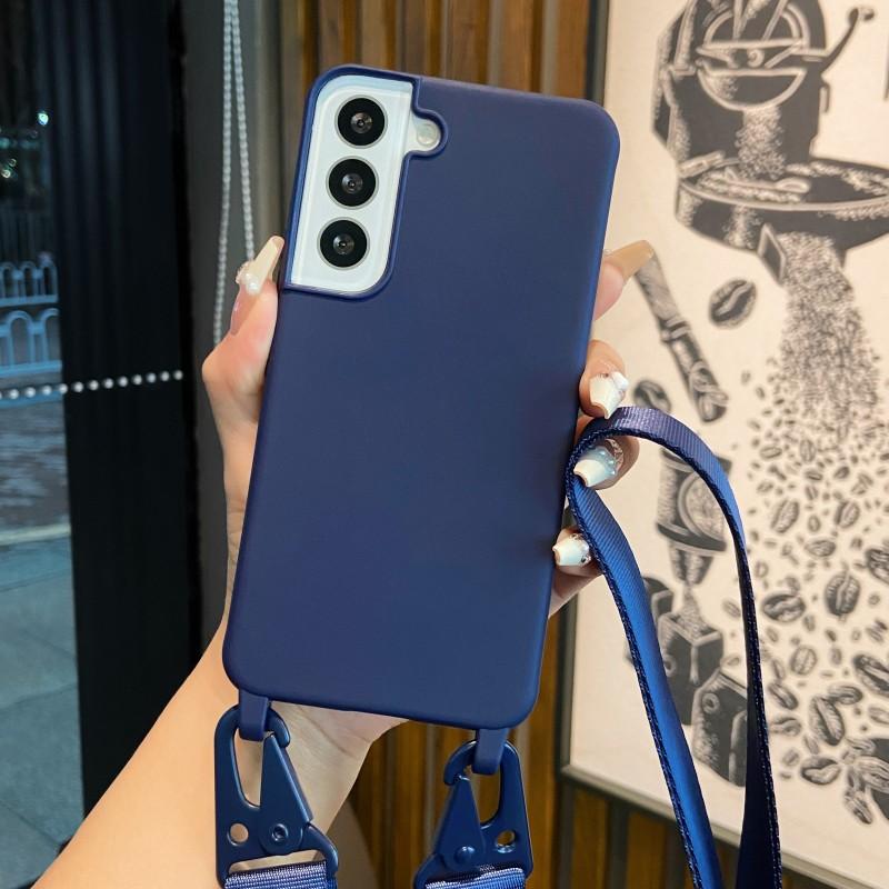Чехол-ремешок для Samsung Galaxy A55 A15 A25 A35 A05S S24 Ultra S21 S23 FE S22 Plus Наплечный Crossbody Шнурок на шею Силиконовый чехол