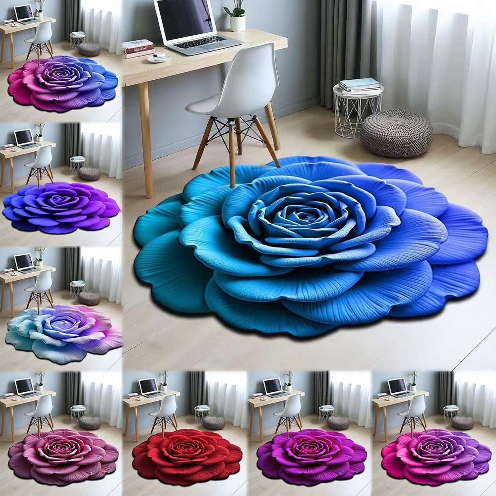 Ковер в виде цветка специальной формы, мягкий коврик для пола в ванной, дверная прокладка для журнального столика в гостиной