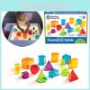 Transparent Geometric Building Blocks For Kids Learning Resources Lr Baby Math Toy