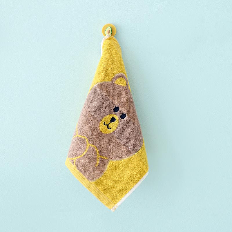 Хлопковое квадратное полотенце 25*25 см, утолщенное домашнее милое мультяшное цветное тканое жаккардовое маленькое квадратное полотенце