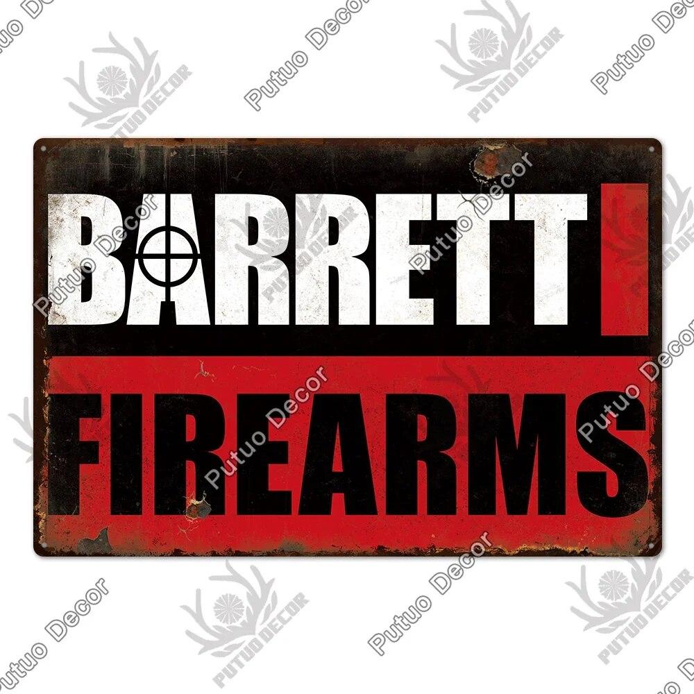 Putuo Decor Brand Poster Vintage Metal Tin Sign Plaque Plate for Garage Man Cave Gun Club Wall Decor Pistola Co2 Arma Metal