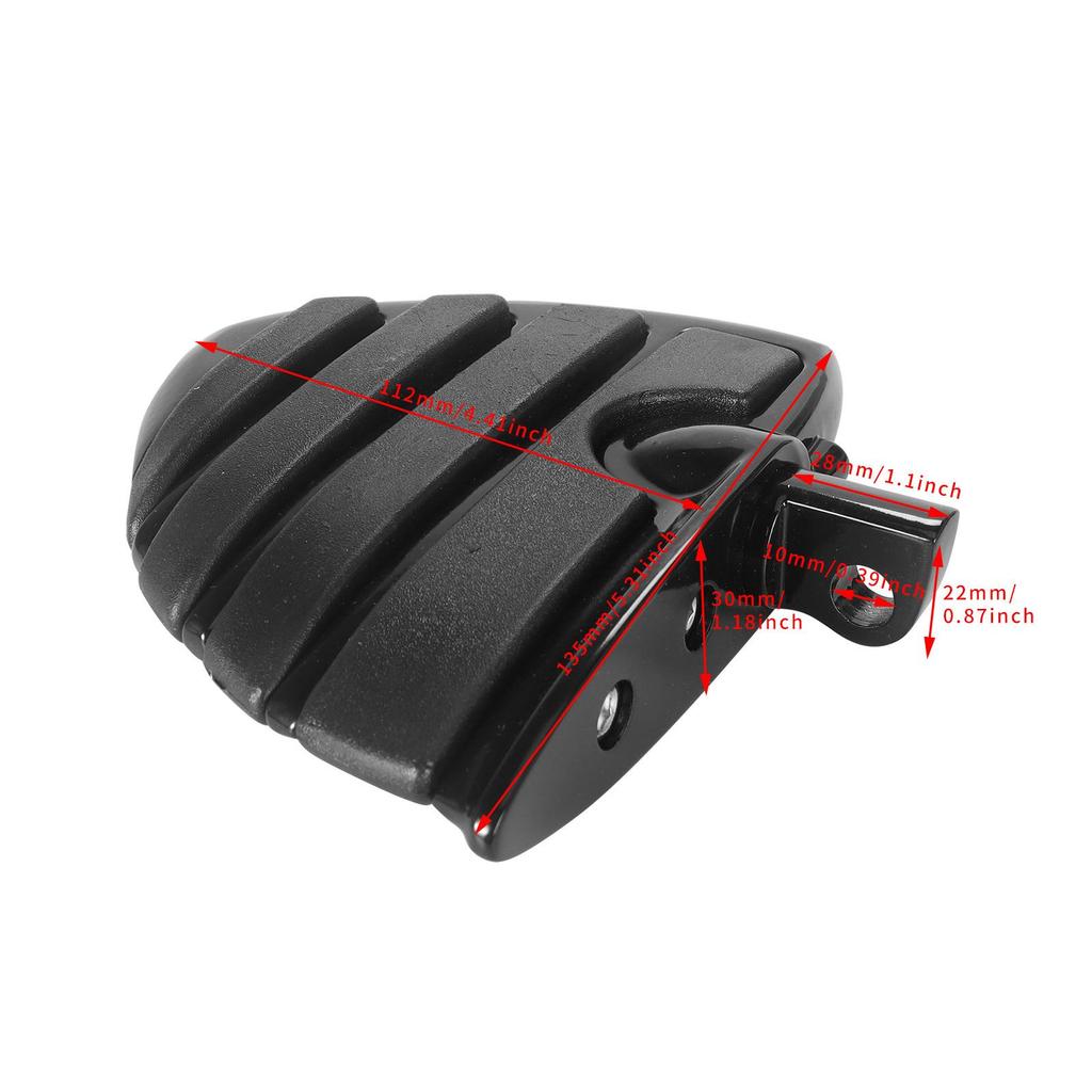 Металлические мотоциклетные подножки в форме рыбы для Harley Softail - Передние и задние