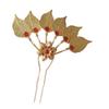 Flower Thai Hair Sticks Gold U-shaped Hair Fork Antique Ethnic Style Hair Accessories  Daily