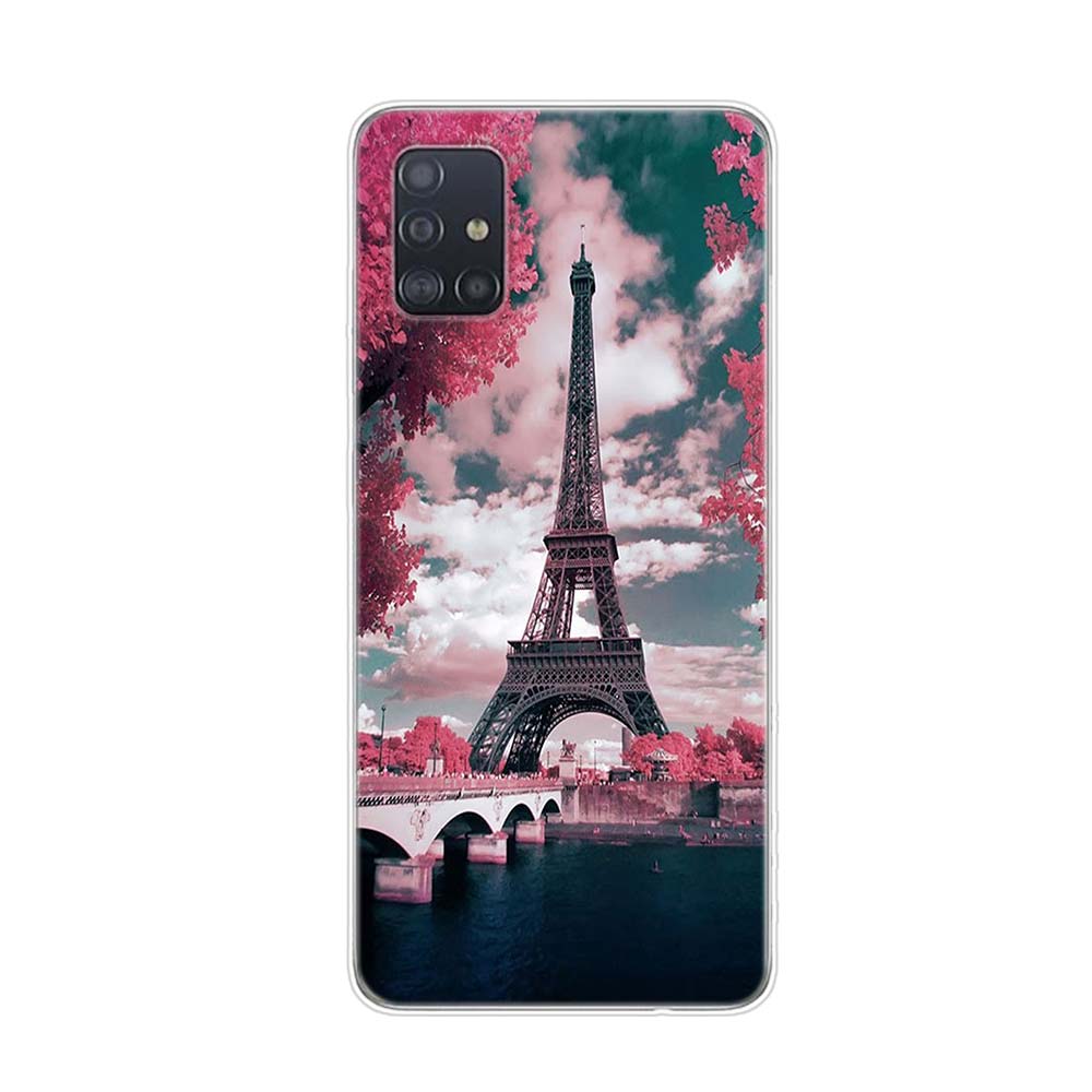 Мягкий чехол для телефона с изображением Парижской Эйфелевой башни для Samsung Galaxy A01 A11 A12 A22 A21S A31 A41 A42 A51 A71 A32 A52 A72 A02S