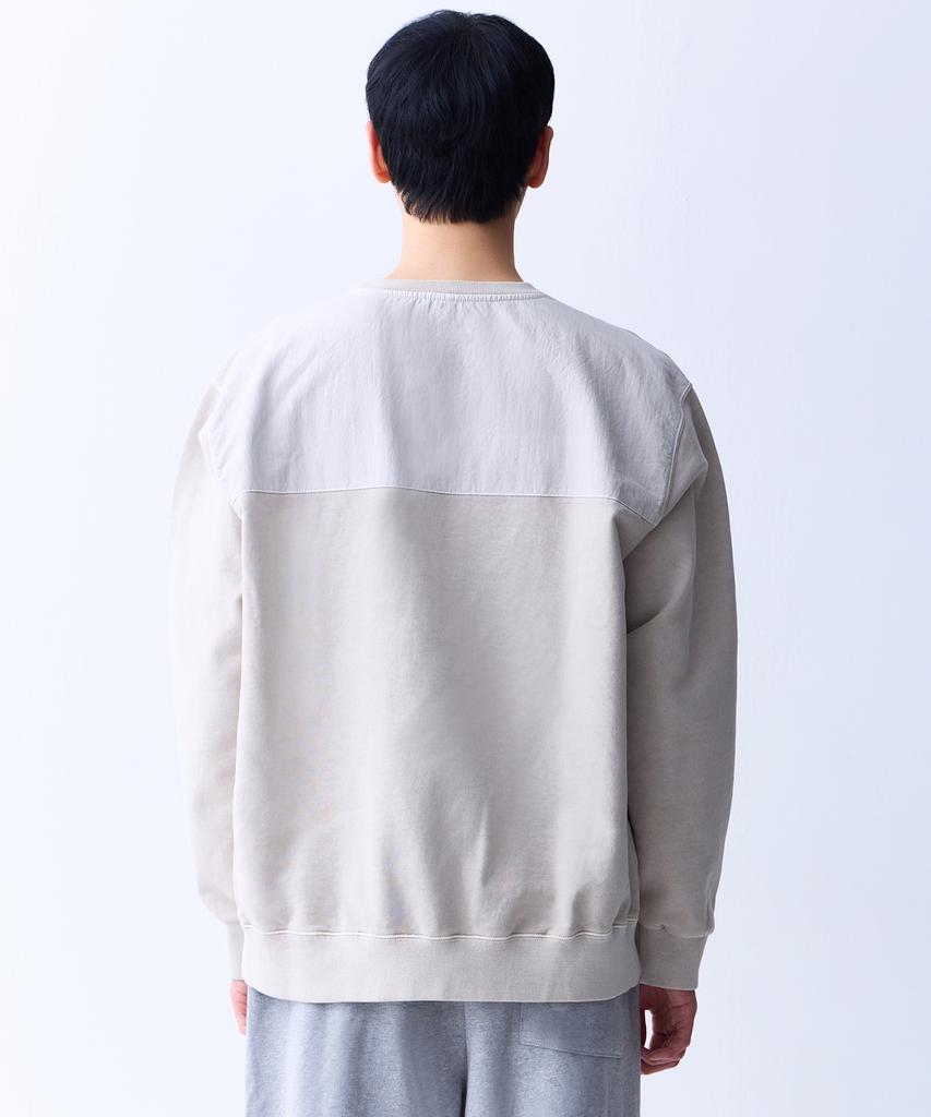 ADERNM Pigment Two-Tone Sweatshirt (Beige)