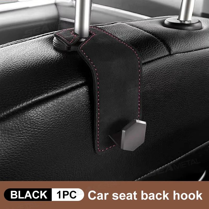 Car Seat Back Hook Premium Suede Metal Auto Hanging Hook Universal Hanger for Rear Seat