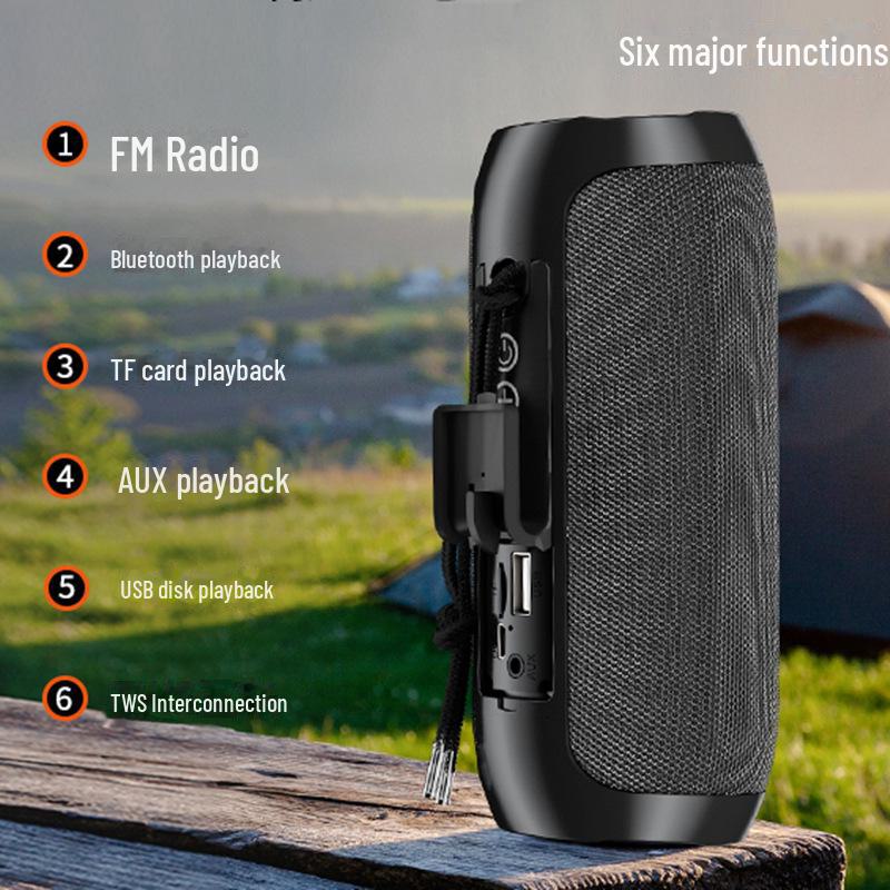 TG117 Портативный тканевый Bluetooth-динамик с беспроводным сабвуфером TWS