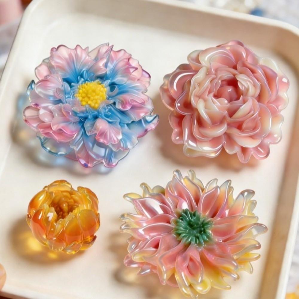Nonstick 3D Flower Silicone Mold Flexible Candle Mold Baking Tool Epoxy Resin Mold Home Craft
