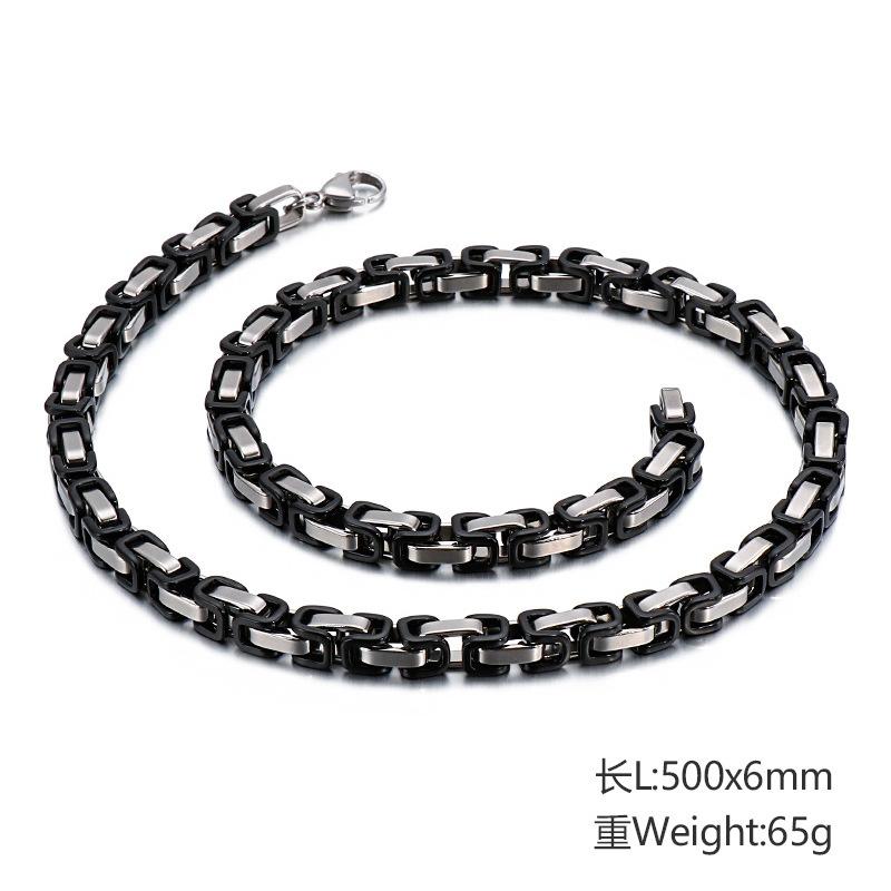 Trendy Back Chain Necklace, Personalized Domineering Men'S Imperial Chain Hip-Hop Jewelry Accessories