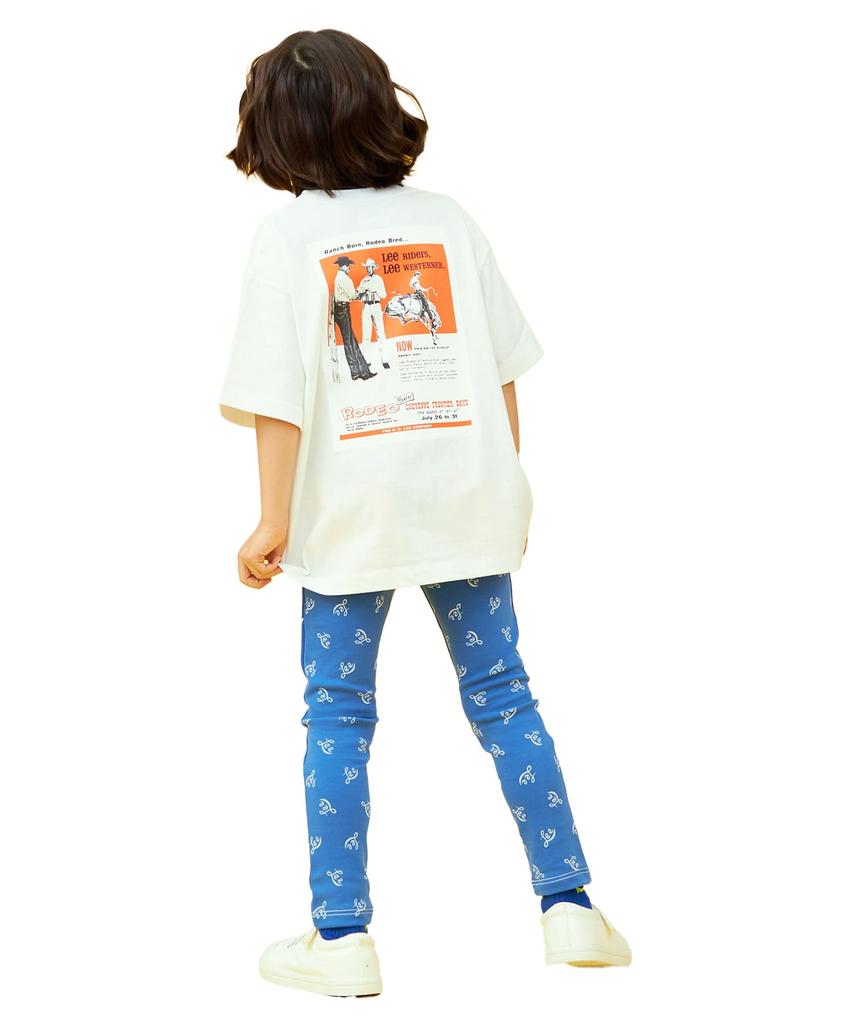 Lee Old Back Print Short Size Sizes T-Shirt, Sleeve, Kids' Clothing, White, 130, 110-150cm