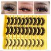 10 Pairs False Eyelashes 3D Effect Realistic Curled Russian Volume Eyelashes Makeup Prop Daily Life