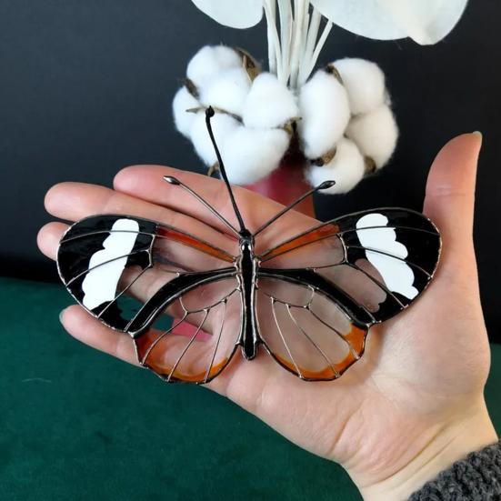 Подвеска-ловец солнца 'Бабочка' с шнурком, легко подвешивается, для помещения и улицы, украшение 'бабочка'