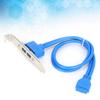 Двойной USB-кабель с перегородкой, материнская плата, 19-контактный разъем для двухпортового гнездового удлинителя, кронштейн задней панели