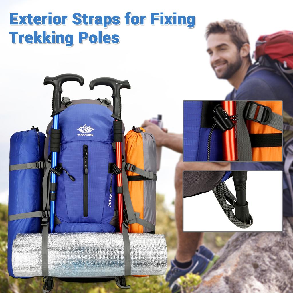 50л походный рюкзак водонепроницаемый походный рюкзак с дождевиком дорожная сумка с обувью