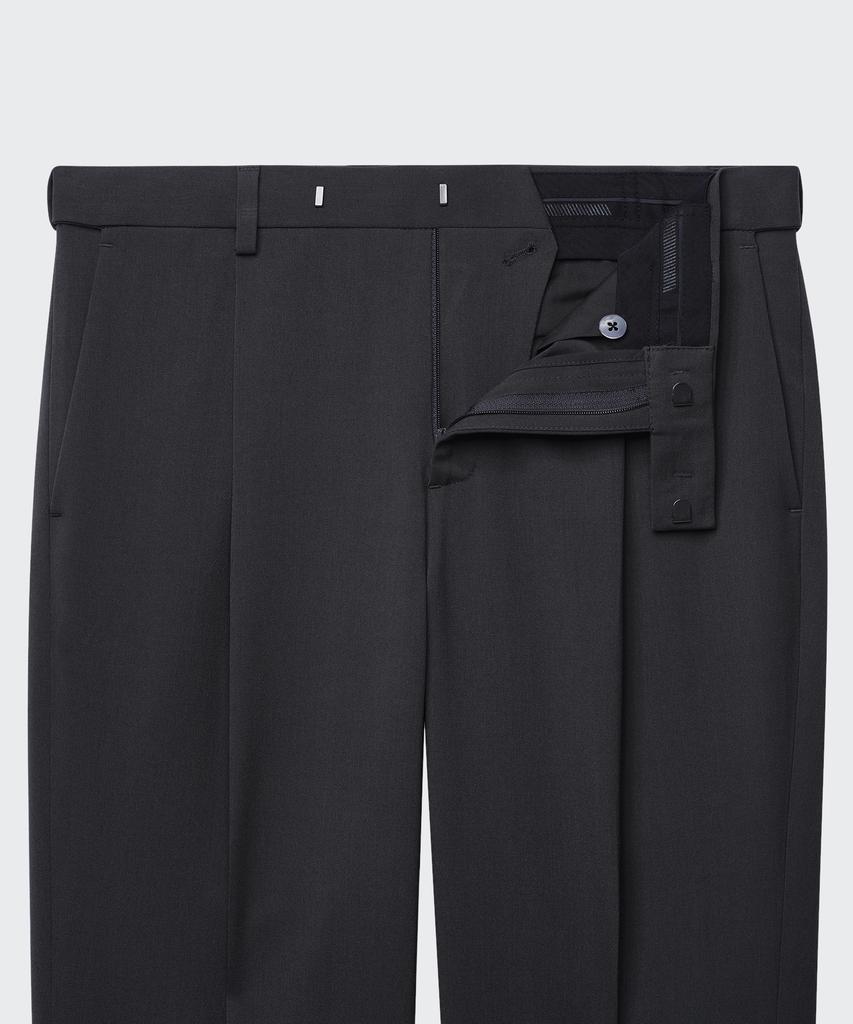 MUSINSA STANDARD Wide Hidden Banding Slacks [Gunmetal]